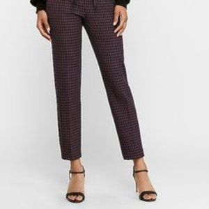 NWT EXPRESS High Waisted Plaid Ankle Pant